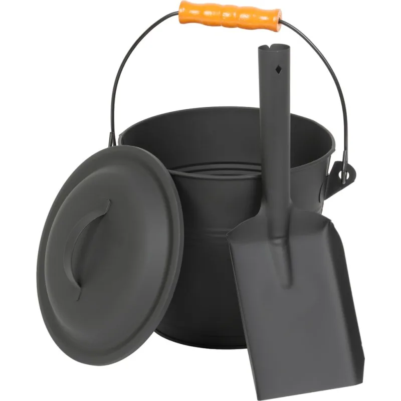 Vedro Strend Pro na popol, s lopatkou, 5,5 lit., 21,5x19,5 cm
