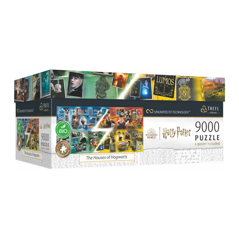 Trefl Puzzle Harry Potter Domy v Rokforte 9000 dielikov + plagát v krabici 45x24x21cm
