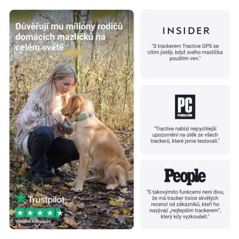 Tractive GPS DOG XL – sledování polohy a aktivity pro psy - zelený (TRDOG4XLGR)