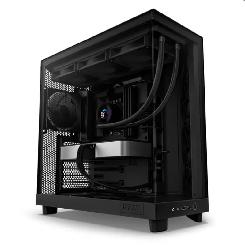 NZXT case H6 Flow, ATX, Compact Dual Chamber Mid Tower, black