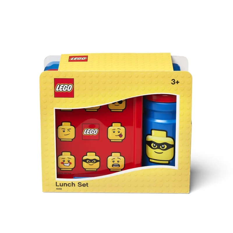 Smartlife LEGO ICONIC Classic desiatový set (fľaša a box) - červená/modrá