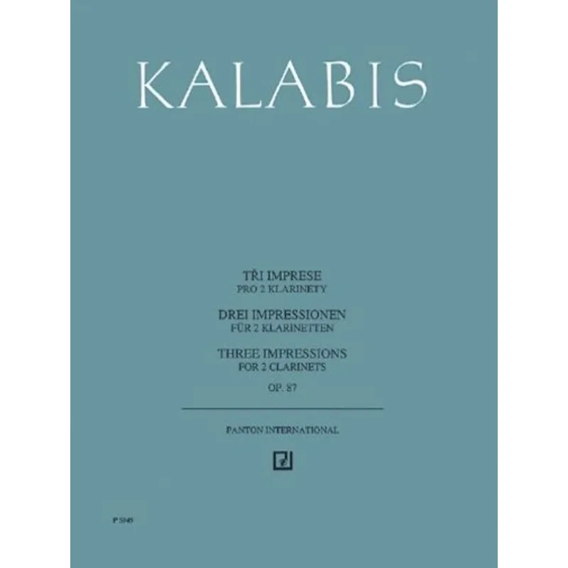 Schott Music Panton Tři imprese pro 2 klarinety, op.87