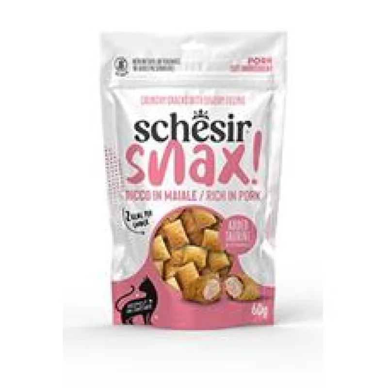 Schesir Cat Snax! pochoutka Vepřové polštářky 60g