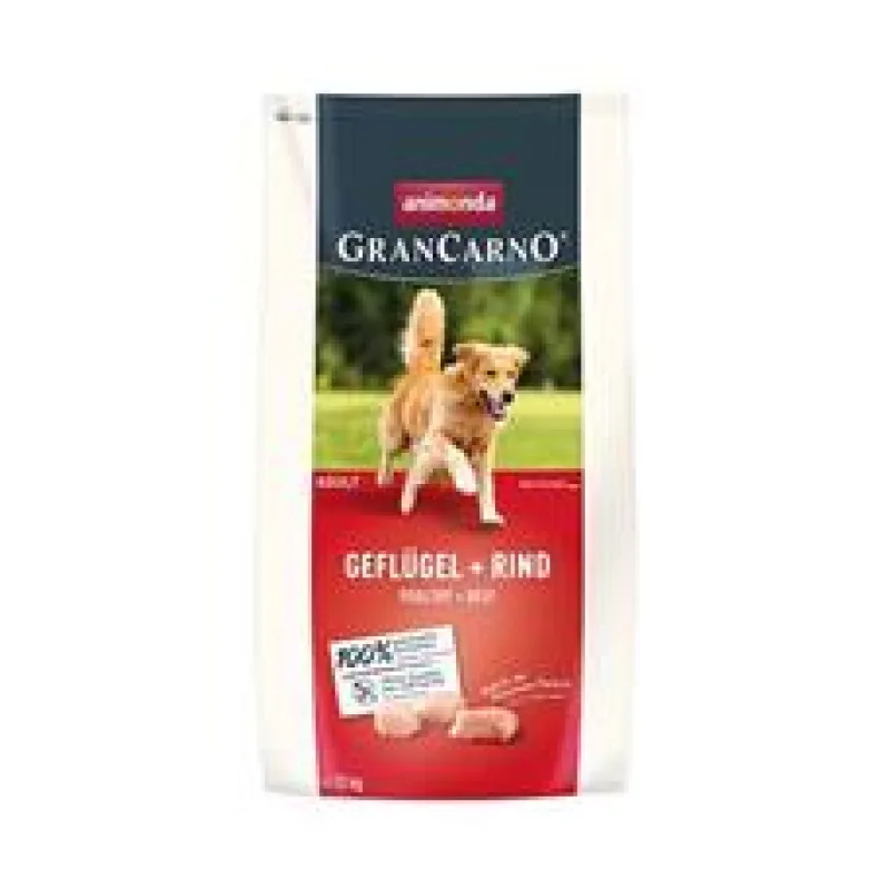 GranCarno Dog DryFood Adult s drůbežím a hovězím masem 12 kg