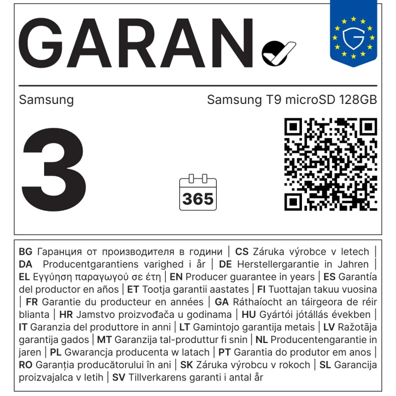 Samsung microSD T9 128GB + USB Adaptér MB-MH128TB/WW