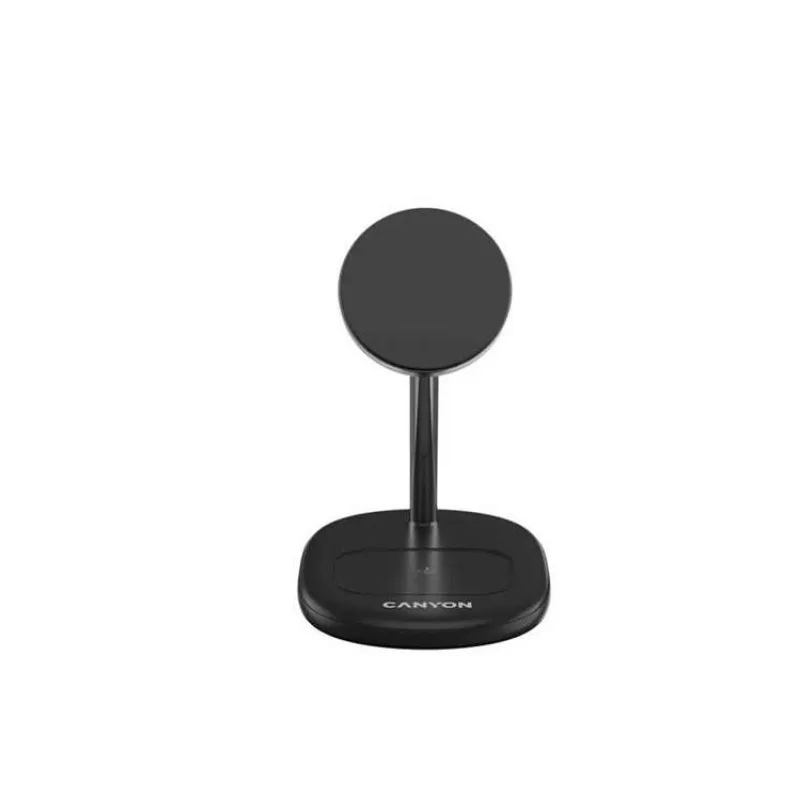 Canyon OnCharge 205, 2v1, bezdrôtová nab. stanica pre 2 zariadenia simultánne, s 30W nap. adap. a 1m USB-C káblom, čiern (CNS-WCS205B)