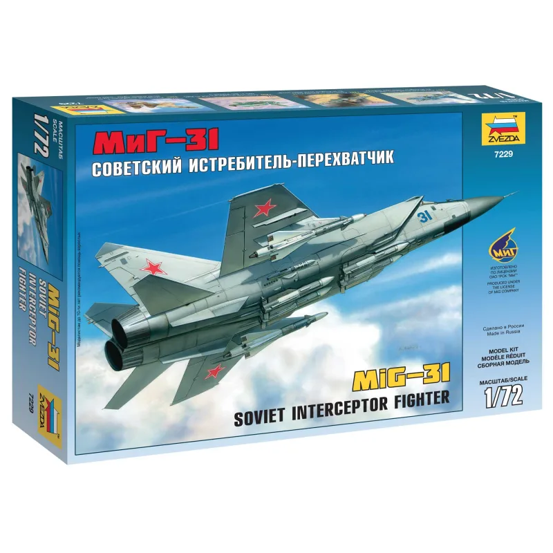 Zvezda Model Kit lietadlo 7229 - MIG-31 Soviet Interceptor (1:72)