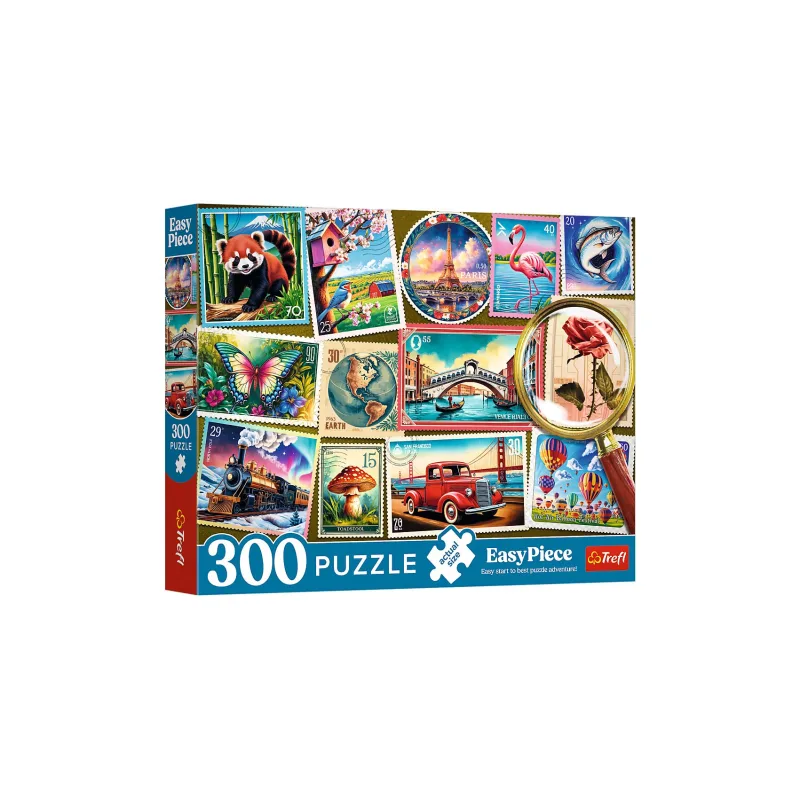 Trefl Puzzle Poštové známky 300 dielikov 60x40cm v krabici 34x26x5cm