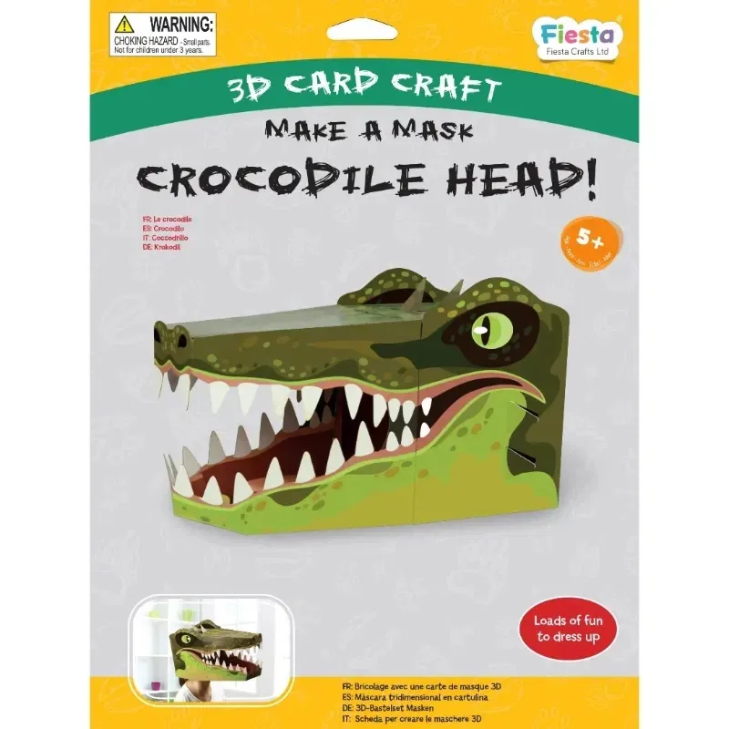 Fiesta Crafts Kreatívna súprava 3D maska Krokodíl