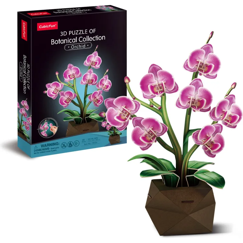 3D puzzle CubicFun Botanical Collection: Orchidea 85 dielikov