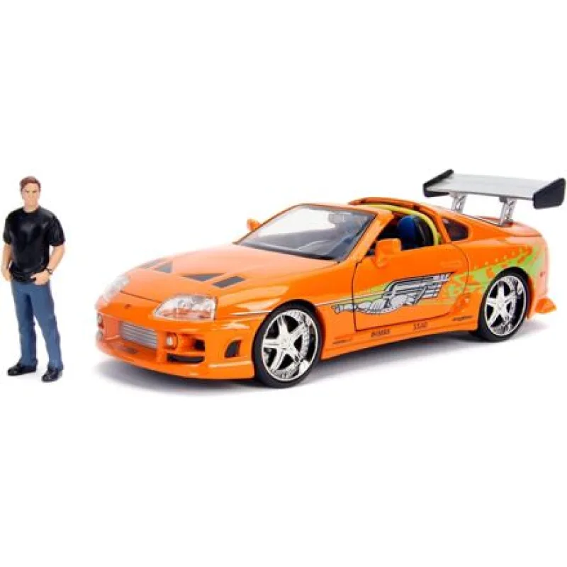 Jada Toys Rychle a zběsile – kovové auto 1995 Toyota Supra s figurkou 1:24