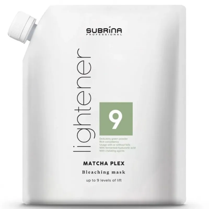 SUBRÍNA Professional Lightener Matcha Plex 9 - melírovací prášok pre dokonalú starostlivosť 500g