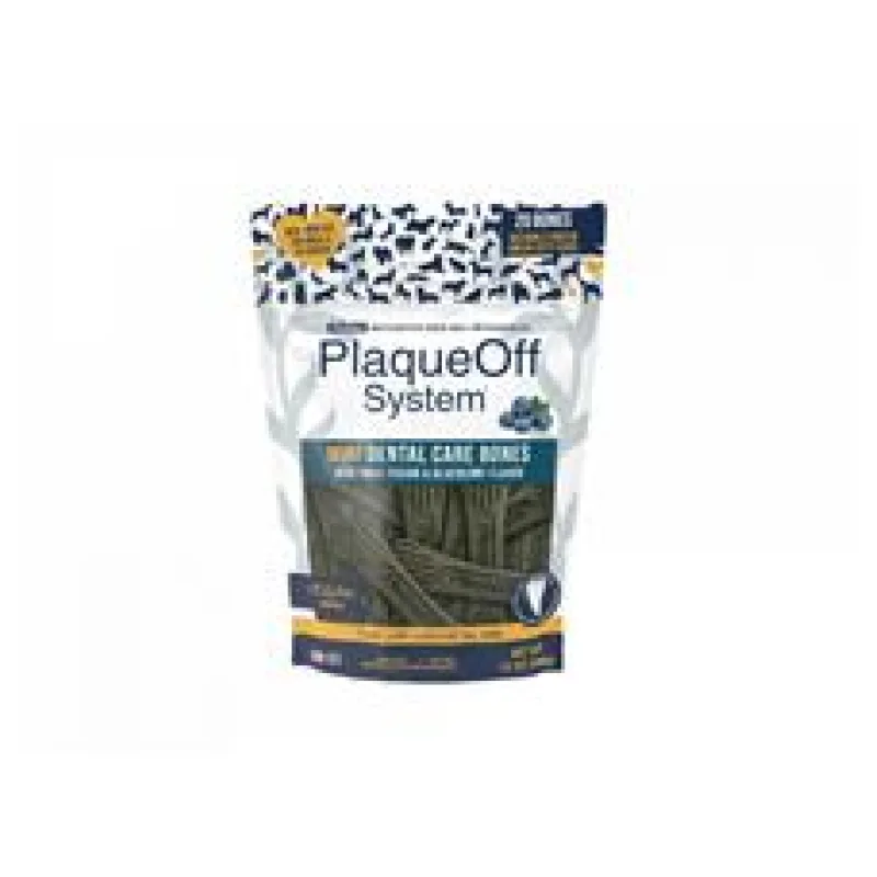 ProDen PlaqueOff Mini Dental Bones zeleninové s příchutí borůvky 340g