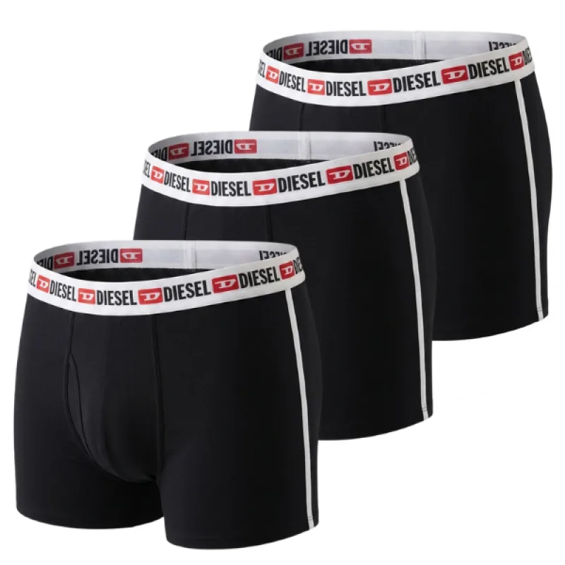Prémiové Pánske Bavlnené Boxerky DIESEL 3 pack - čierna Veľkosť: M