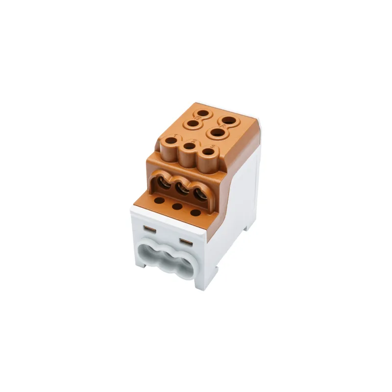 Hora eTec GmbH Rozbočovacia svorka 70mm2 UVB 200 L B hnedá Cu vstup 1x70mm2 výstup 1x35+6x10mm2