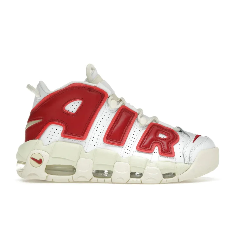 Nike Air More Uptempo White Red Sail (Women's) - 36.5