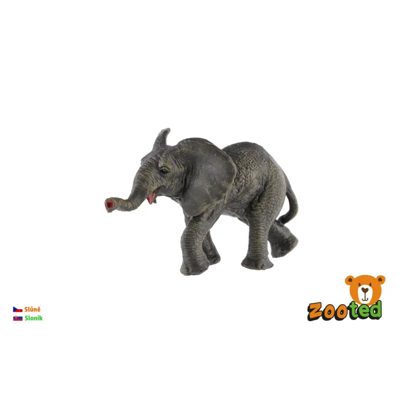 ZOOted Slon africký sloník zooted plast 9cm v sáčku