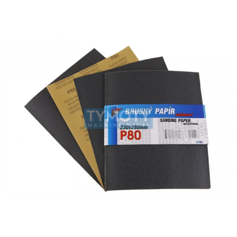 Papier brúsny 230x280mm P80 10ks Waterproof