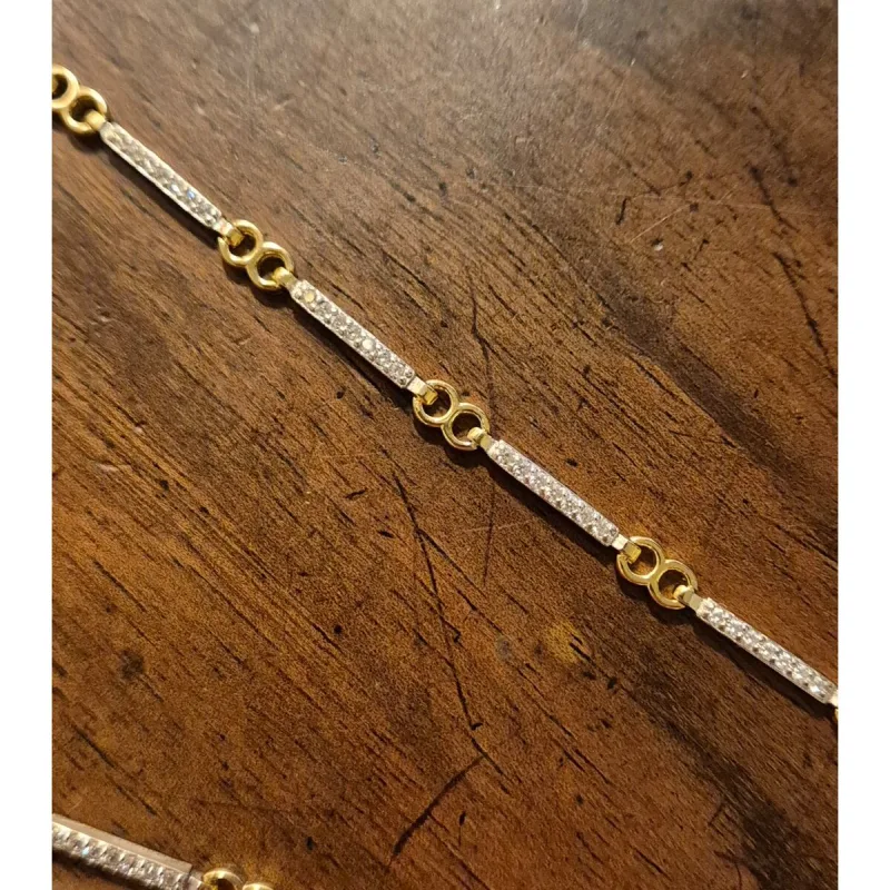 Stříbrný náramek kulaté dílky bicolor dĺžka náramku 16+3cm