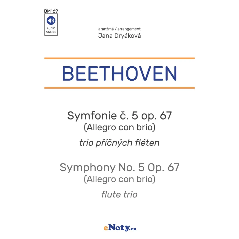 eNoty Symfonie č. 5 op 67 (Osudová) - trio příčných fléten + audio