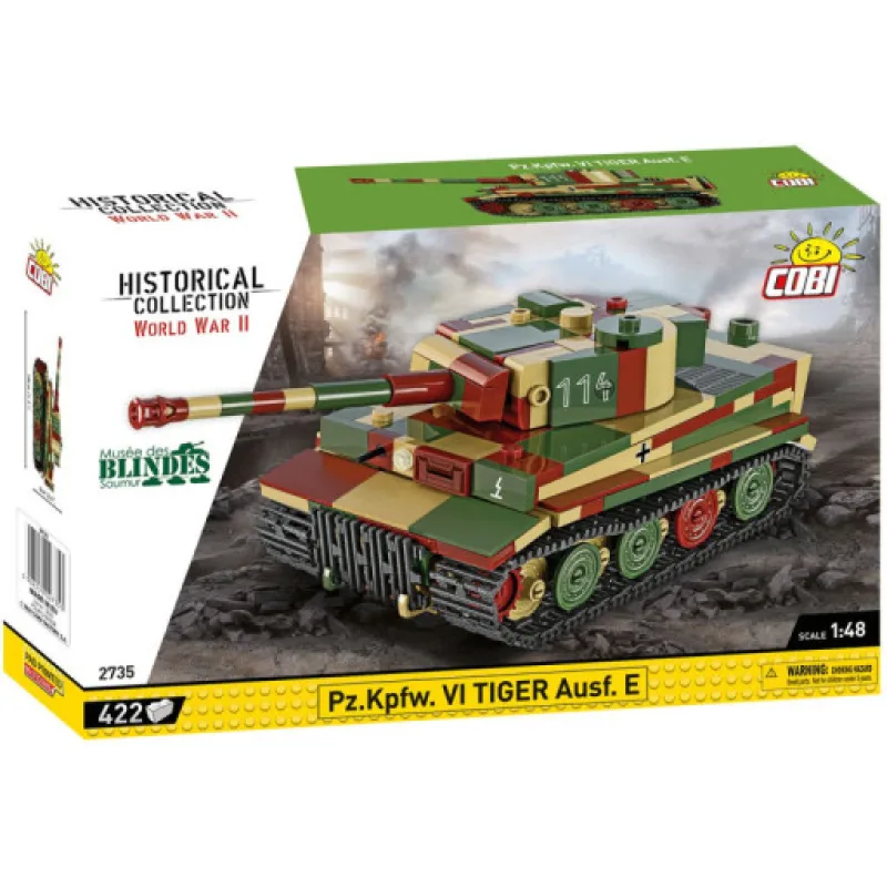 Cobi 2735 II WW Pz.Kpfw. VI Tiger Ausf. E, 2v1, 1:48, 422 kostek