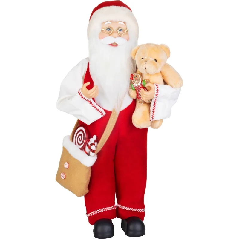 Dekorácia MagicHome Vianoce, santa, textil, 16x26x45 cm