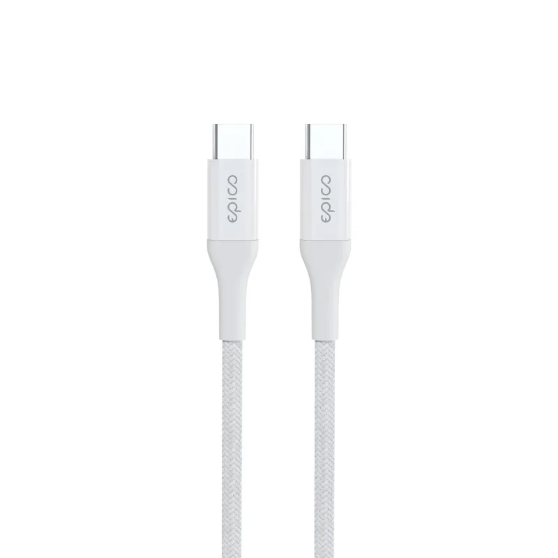 iStores by Epico Braided PD Cable 1.2m USB-C to USB-C - biely