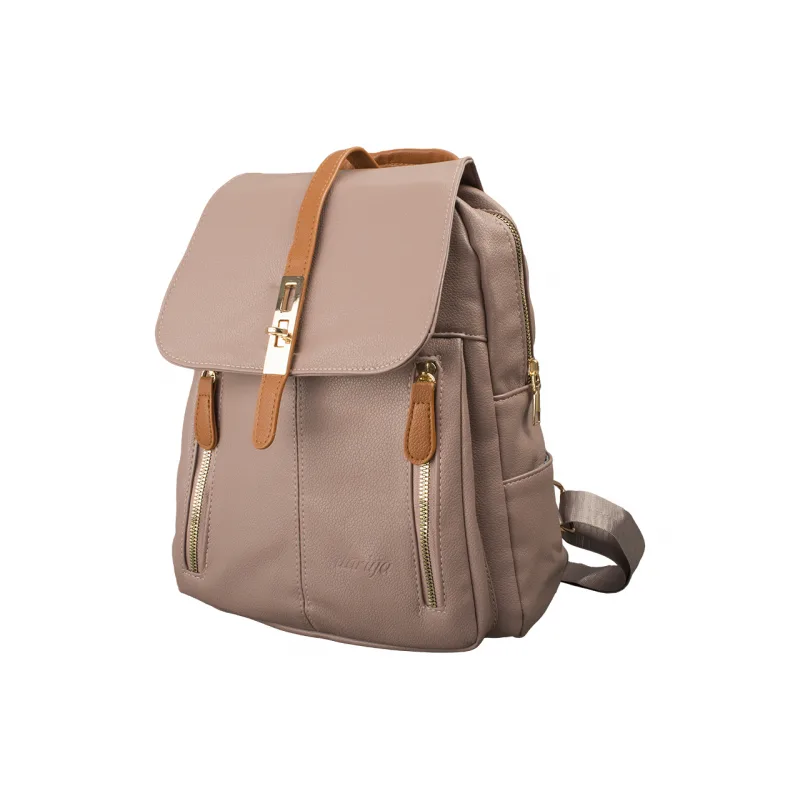dariya® voľnočasový batoh s chlopňou a zapínaním na chlopni dusty/camel - PU Veľkosť: UNI