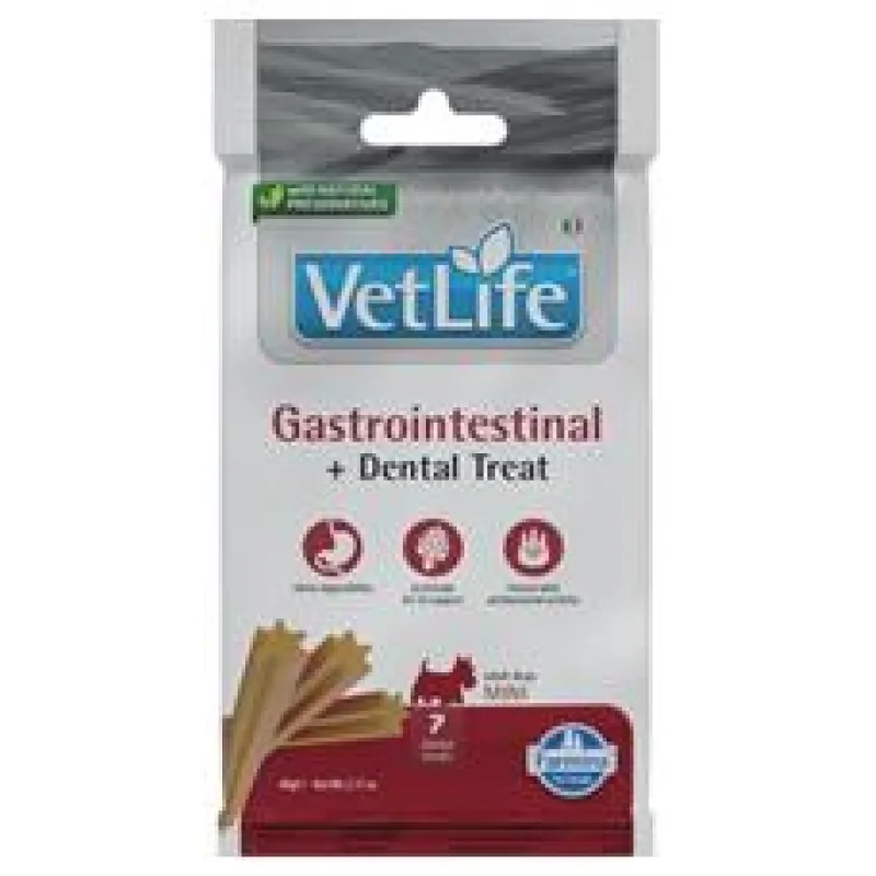 Vet Life Dog Dental Snack Gastrointestinal Adult Mini 60g