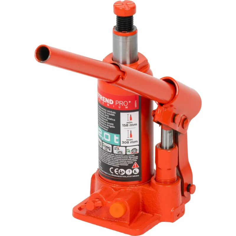 Zdvihák Strend Pro, 2 tony, 158-308 mm, hydraulický