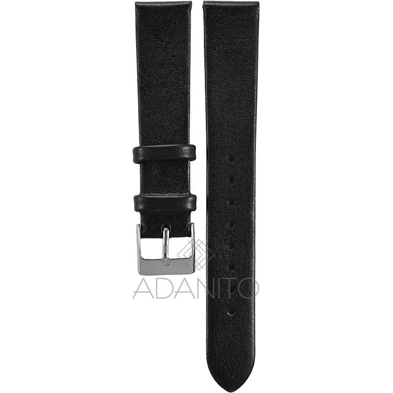 Kožený remienok na hodinky 18 mm čierny ADANITO TK010R01S00-18