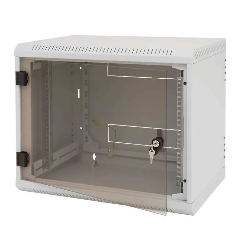 Triton 19' rozvaděč jednodílný 9U/500mm vylamovací otvor pro ventilátor RAL7035 (RBA-09-AS5-CAX-A6)