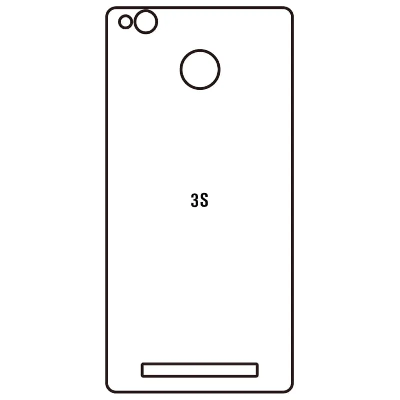 Sunshine Xiaomi Redmi 3S Zadná Hydrogél ochranná fólia Strih: Zadná časť 1, Typ fólie: Číra