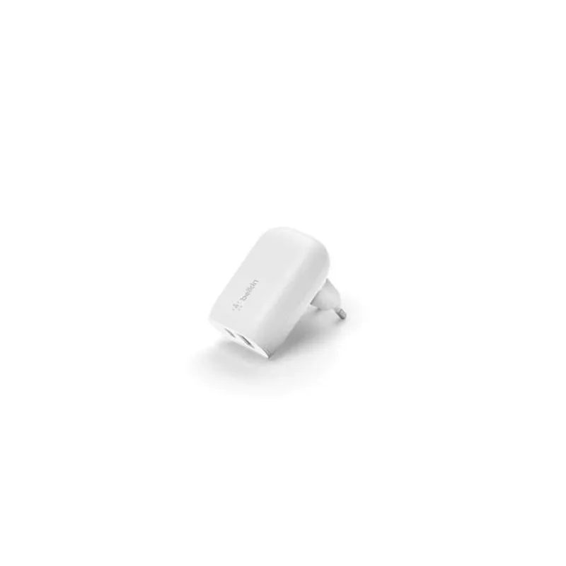 Belkin BOOST CHARGE Duální 37W Power Delivery PPS nástěnná nabíječka (USB-C 25W + USB-A 12W), bílá (WCB007vfWH)