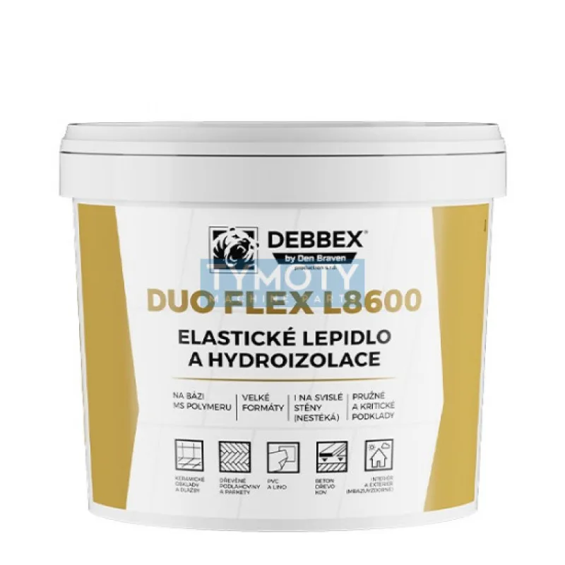 Debbex Elastické lepidlo a hydroizolácia DUO FLEX L8600 - 15 kg béžová, vedro