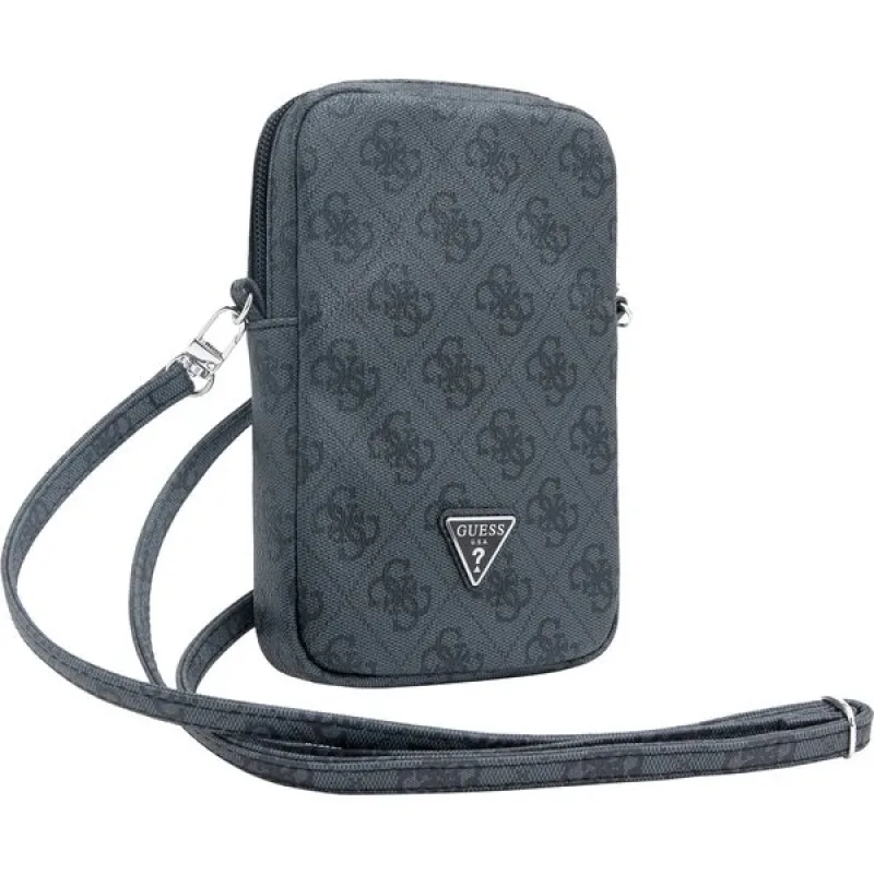 Guess PU 4G Triangle Logo Taška na Telefón so zipsom čierna 57983117862