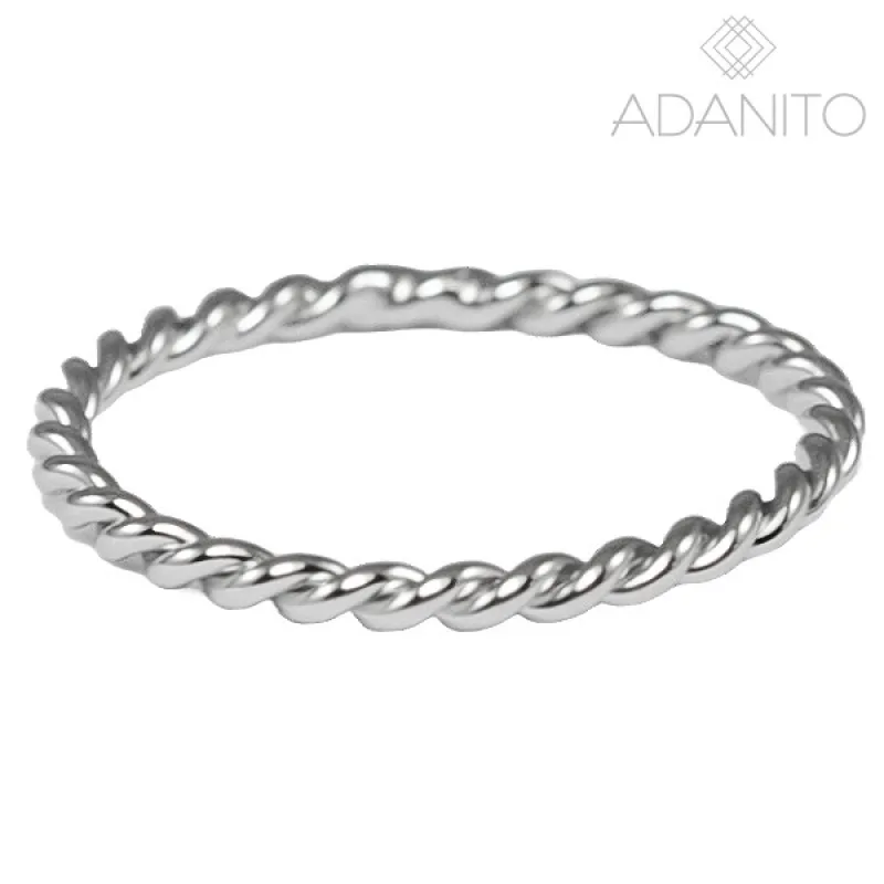 Strieborný točený prsteň ADANITO SLR290, 55