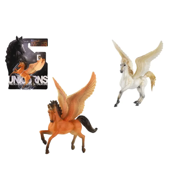 Teddies Jednorožec s krídlami plast 10-11cm 2 farby na karte