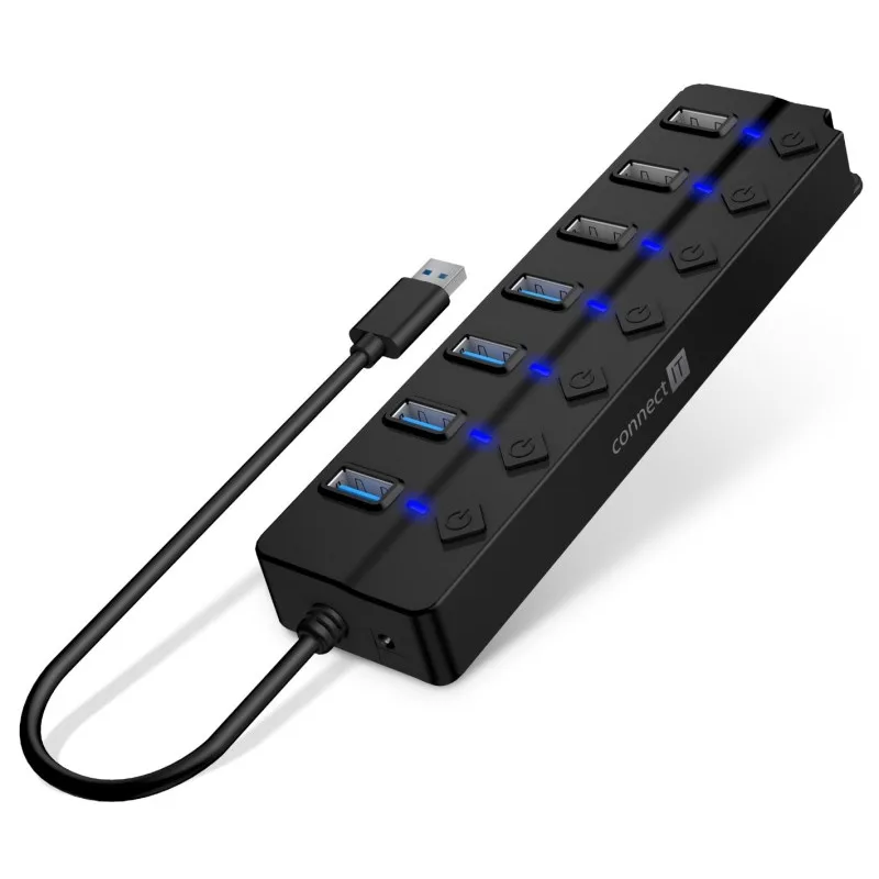 CONNECT IT USB Hub Mighty Switch 2, 4xUSB 3.0, 3xUSB 2.0, externí, …