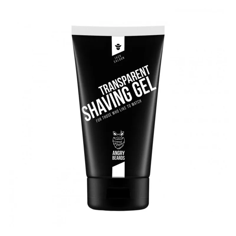 Číry gél na holenie ANGRY BEARDS Transparent shaving gél Jack Saloon 150 ml