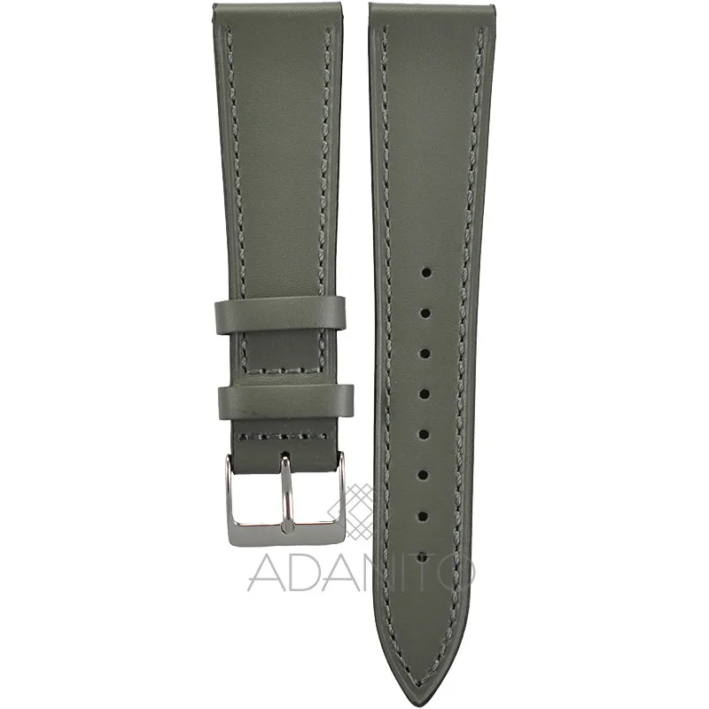 Kožený remienok na hodinky 22 mm šedý ADANITO TK003R07S07-22