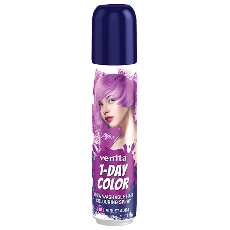 VENITA 1-DAY Colouring Spray 10 VIOLET AURA - farebný sprej na vlasy 50ml - fialový