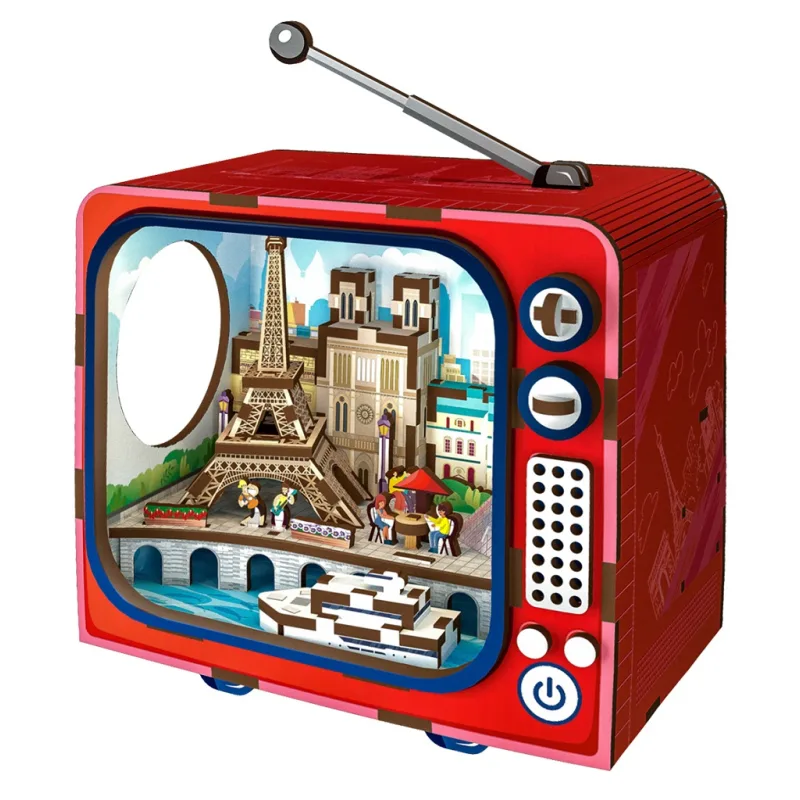 2Kids Toys 2Kids Toys 3D drevená skladačka Retro TV Paríž