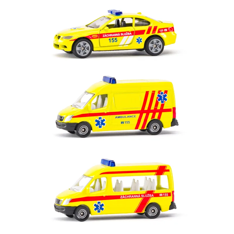 SIKU slovenská verzia - set ambulancie sada 3 áut