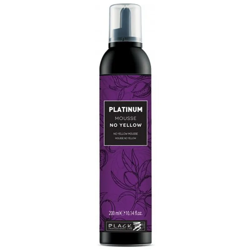 BLACK Platinum No Yellow Mousse 200ml - pena s fialovými pigmentmi pre bielu blond