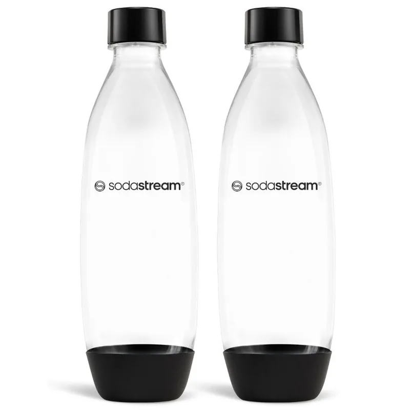 SODASTREAM FUSE 2x1l Black - náhradné plastové fľaše na sódu vhodné do umývačky - čierne