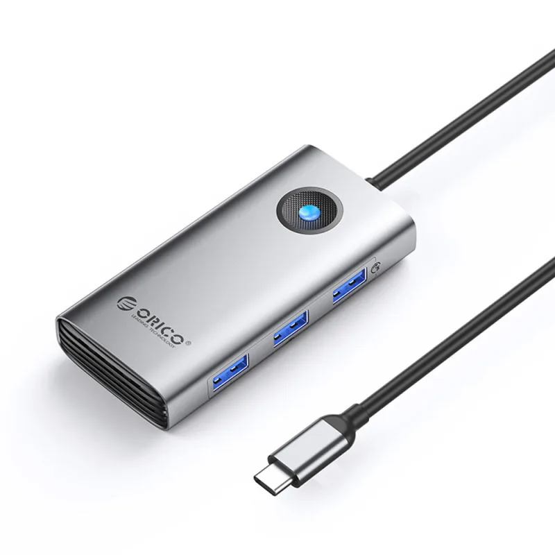 Orico PW11 6v1 USB-C dokovacia stanica 3x USB-A 3.0 1x USB-C 3.0 1x USB-C PD 100 W 1x HDMI 4K 30Hz - šedá