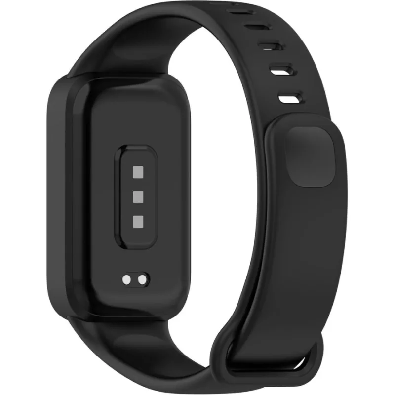 Silikonový řemínek s rámečkem pro Xiaomi Smart Band 9 Active - Černý ESES 1530007951
