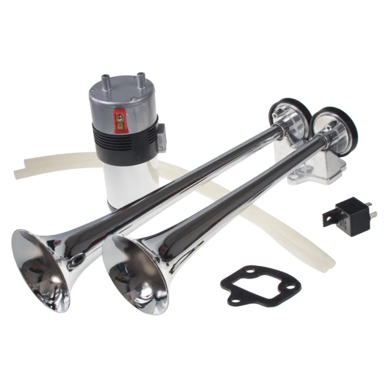 2-tónová fanfára 380mm, 12V stálý/střídavý tón s kompresorem sn-118/12V