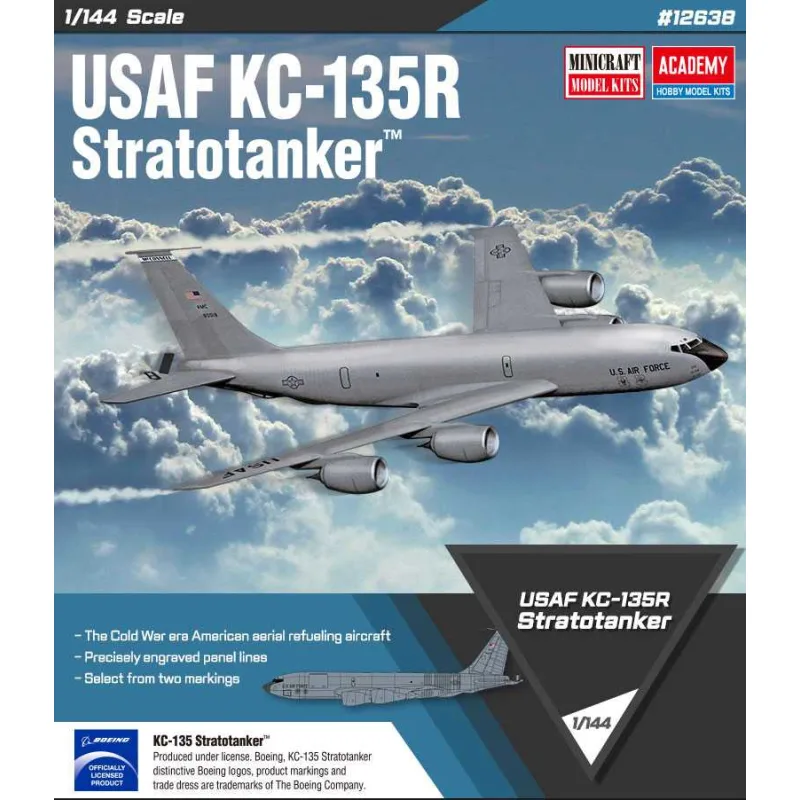 Academy Model Kit lietadlo 12638 - USAF KC-135R Stratotanker (1:144)